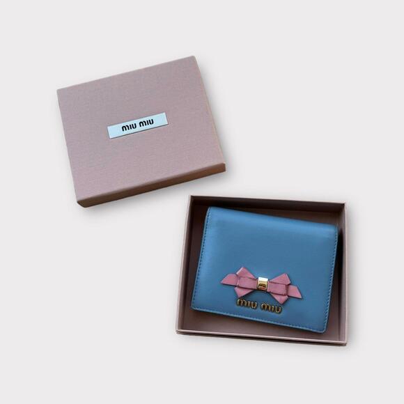 miu miu blue bow wallet - Picture 2 of 5